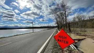 water levels increased due to storms